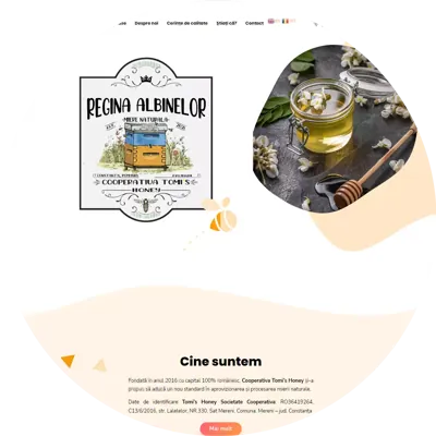 Tomi's Honey – website magazin online realizat de RevCore Analitic